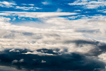 Fototapeta premium colorful dramatic sky with cloud at sunset
