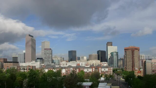 Springtime Clouds over Denver Colorado. 4K UHD timelapse.
