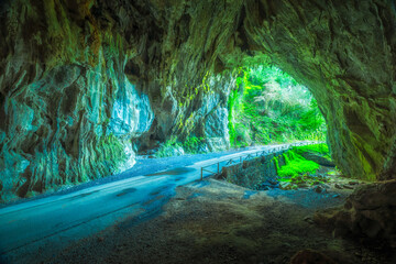 The Cuevona going through, the only access to the village of Cuevas del Agua
