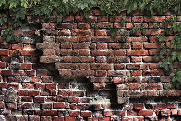 old crumbling brick sighest grunge style