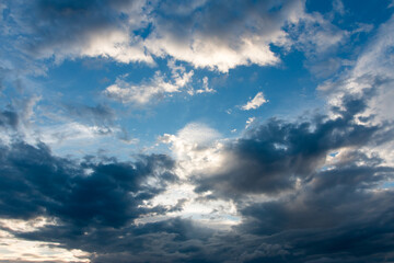 Fototapeta premium colorful dramatic sky with cloud at sunset