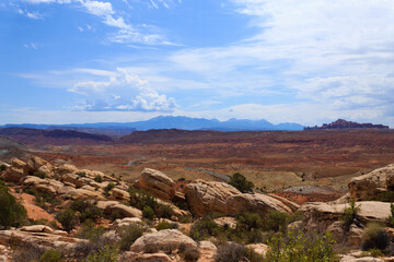 Panorama from Arches National Park, Utah. USA