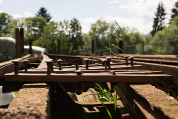 Old metal rusty construction. Slovakia