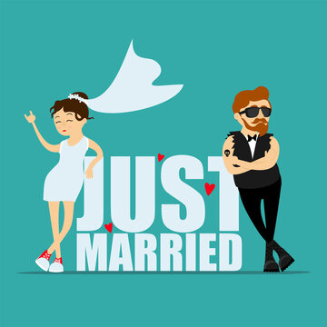 Just Married Funny Images – Browse 2,609 Stock Photos, Vectors, and Video |  Adobe Stock