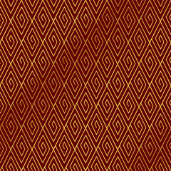 Seamless Golden Chinese Background check geometry spiral vortex line