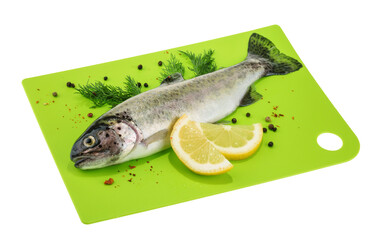 Trout fish isolated on white