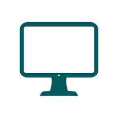 Ð¡omputer display sign icon. Flat design style.