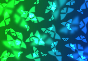 Abstract butterfly background. Magic light illustration background with lovely butterfly design.