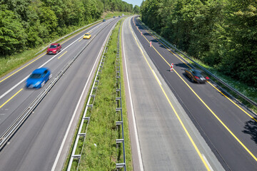 Baustelle auf deutscher Autobahn