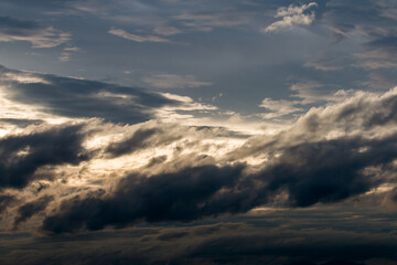 Fototapeta premium colorful dramatic sky with cloud at sunset