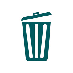 Trash can icon. Delete, Move to Trash, clear the disk space. Vector illustration.