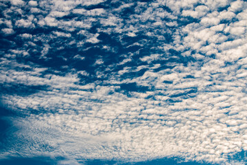 colorful dramatic sky with cloud at sunset