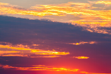 Fototapeta premium colorful dramatic sky with cloud at sunset