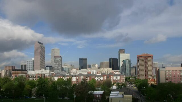 Wide View of Downtown Denver Colorado Skyline