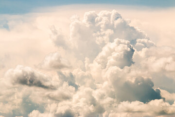 colorful dramatic sky with cloud at sunset
