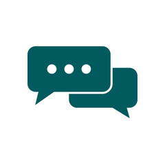 Icon of dialog vector illustration. Flat design style.