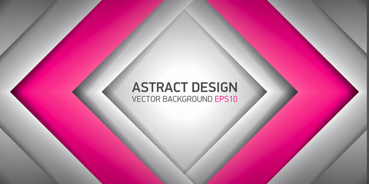 Abstract volume rhombus background, pink inside, cover for project presentation, vector design