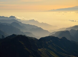 Landscape of mountains, southwest of Gran canaria, Canary islands