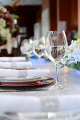 Table Set With Glass