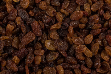 Sweet raisins background