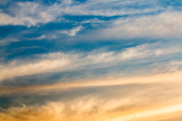 Beautiful sunset sky. Sky Background.