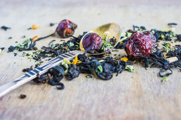 Organic floral tea concept