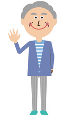 ポップな家族　祖父　はーい！