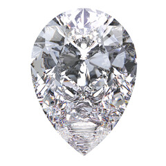3D illustration pear diamond stone © 3djewelry