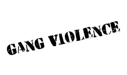 Gang Violence rubber stamp. Grunge design with dust scratches. Effects can be easily removed for a clean, crisp look. Color is easily changed.