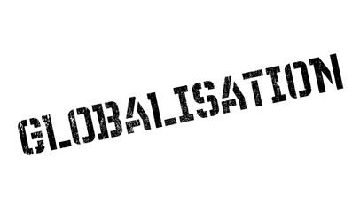 Globalisation rubber stamp. Grunge design with dust scratches. Effects can be easily removed for a clean, crisp look. Color is easily changed.