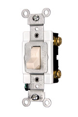 Light switch isolated on white