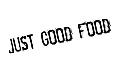 Just Good Food rubber stamp. Grunge design with dust scratches. Effects can be easily removed for a clean, crisp look. Color is easily changed.