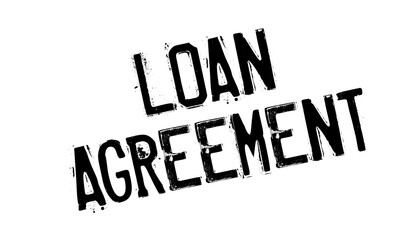 Loan Agreement rubber stamp. Grunge design with dust scratches. Effects can be easily removed for a clean, crisp look. Color is easily changed.
