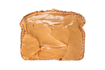 Slice of bread with peanut butter
