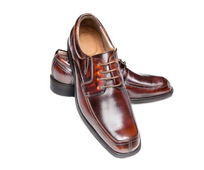 Brown leather shoes