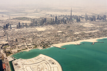 City of Dubai - Ariel view after sandstorm