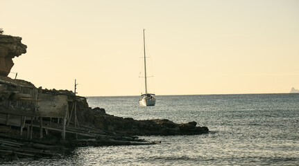 Obraz premium Sunset in formentera beach