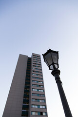 Apartment Building and Clear Sky