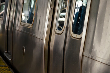 Fototapeta premium Subway Car Exterior Close Up