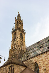 Fototapeta na wymiar Gothic cathedral of Bolzano Italy