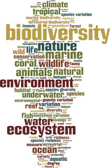 Biodiversity word cloud