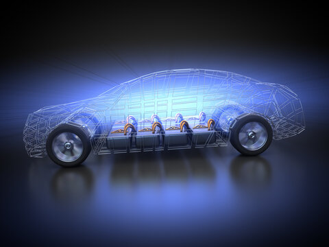 fahrendes Elektroauto