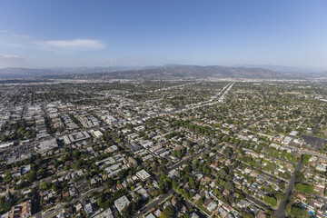 Aerial View of North Hollywood California