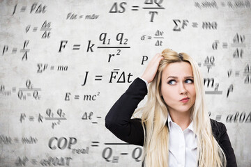 Woman confused by formulas