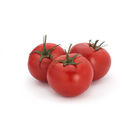 Tomatoes on a white background