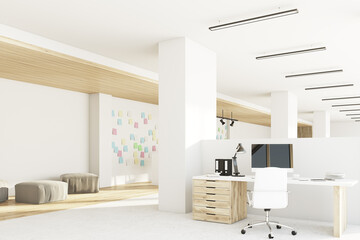 Light sticky note office, corner