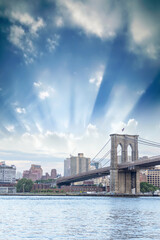 Brooklyn Bridge with beautiful sky