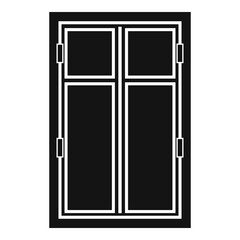 Wooden window icon simple