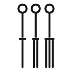 Tattoo needles icon simple