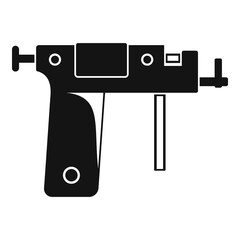 Piercing gun icon simple